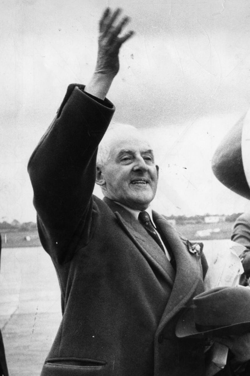 Frank Duff at Dublin Airport, on his way to Rome in September 1965. Photograph: Jimmy McCormack