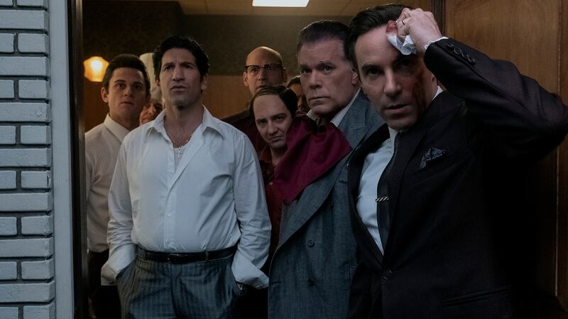 Ray Liotta (2nd from right) and costars in The Many Saints of Newark
