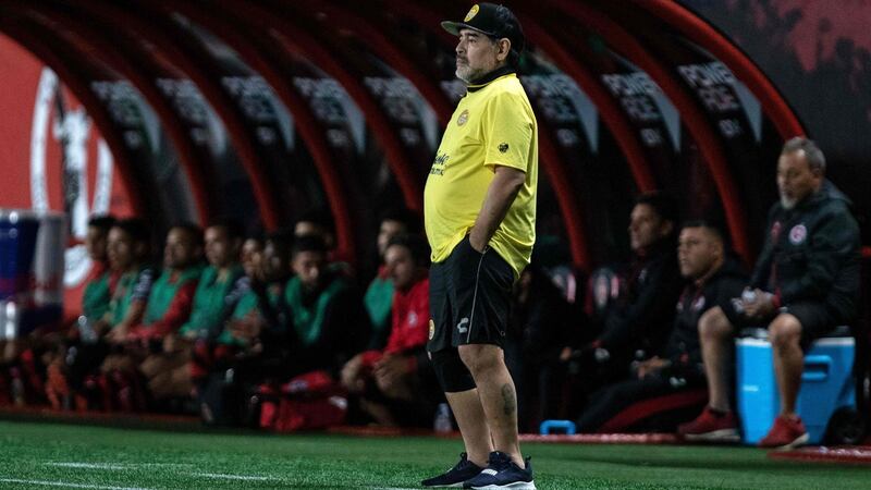 Diego Maradona is now the coach of Mexican second-division club Dorados. Photograph: Getty Images