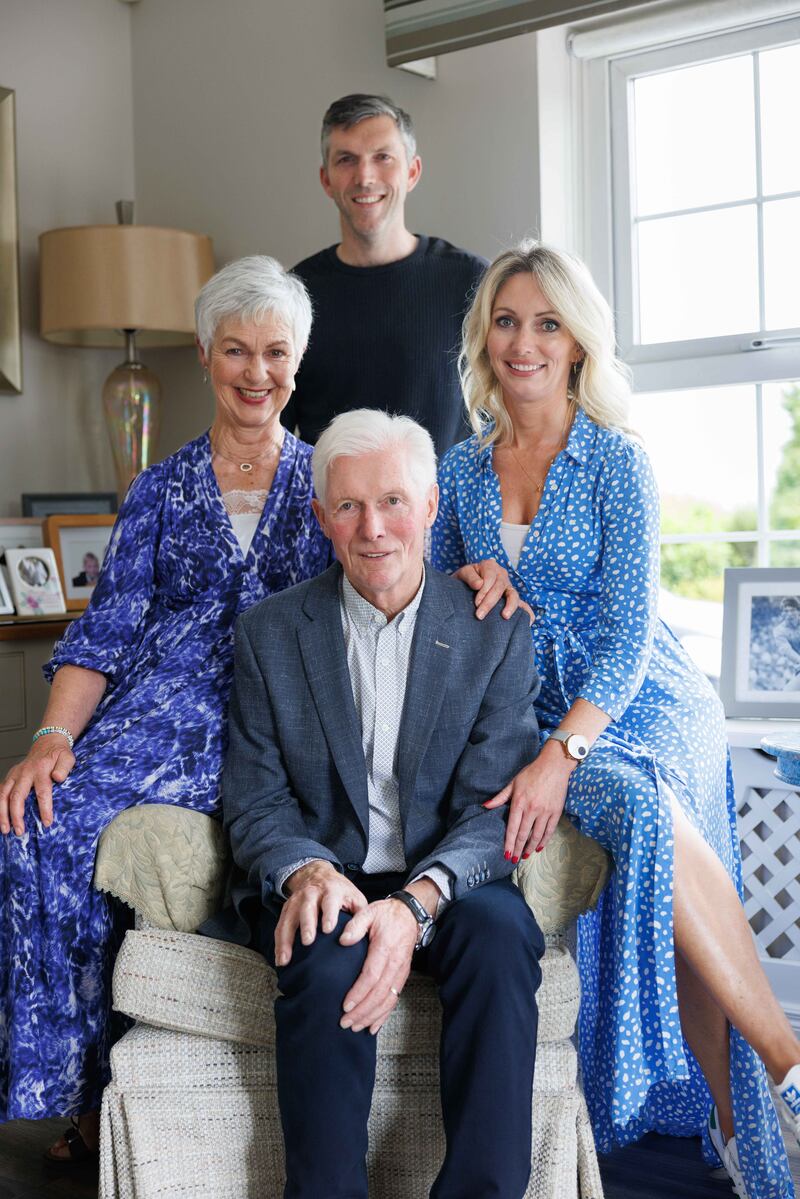 Enda O'Connor with his wife Carmel, son Barry and daughter Suzanne at home in Tubber, Co Clare. Photograph by Eamon Ward