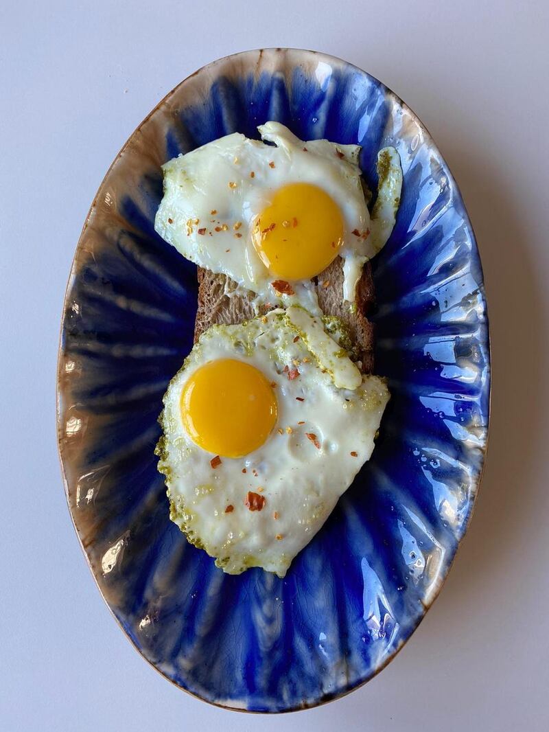 Rosita Boland’s pesto eggs