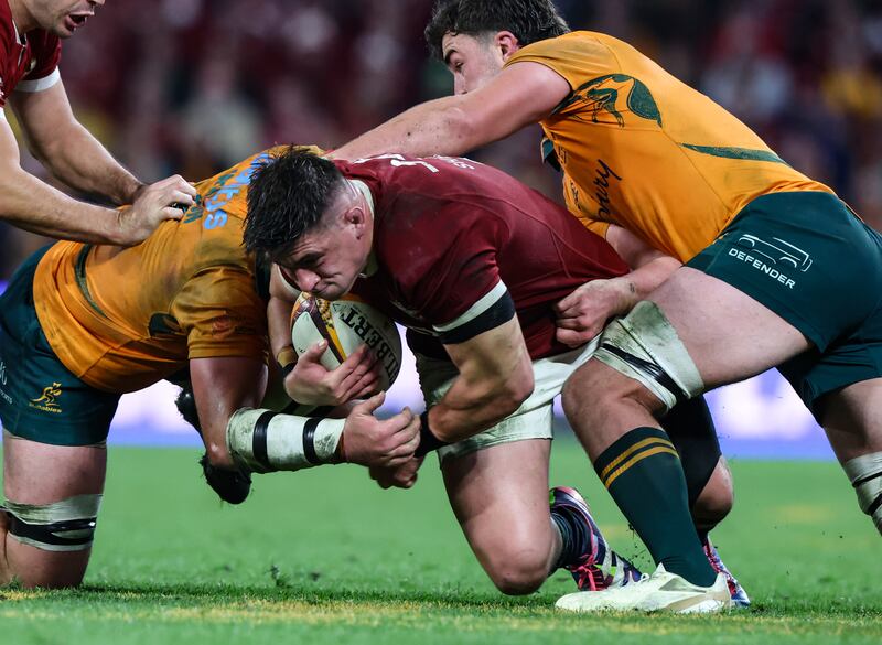 Dan Sheehan in action for the Lions against Australia in the first Test. Photograph: Billy Stickland/Inpho