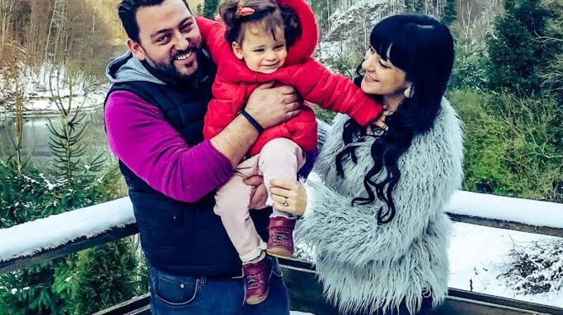 Alastair and Casandra Liddell with their daughter, Giselle