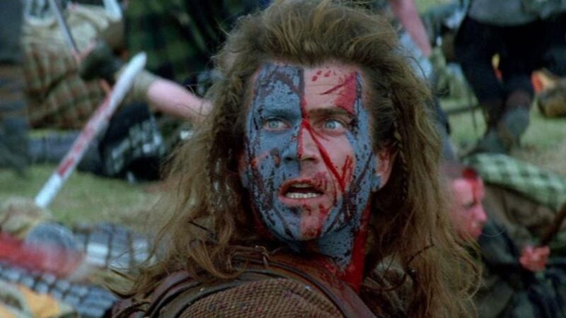 Mel Gibson in Braveheart: The film’s major battle scenes were shot in Ireland