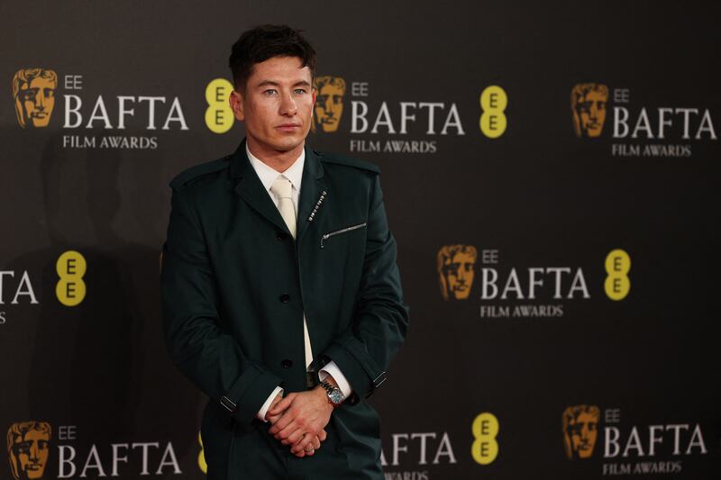 Barry Keoghan in, by his recent standards, positively low-key Burberry.  Photograph:  Adrian Dennis/AFP via Getty Images)