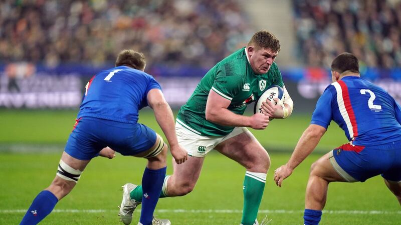 Tadhg Furlong was at the heart of Ireland’s forward effort. Photograph:  Adam Davy/PA