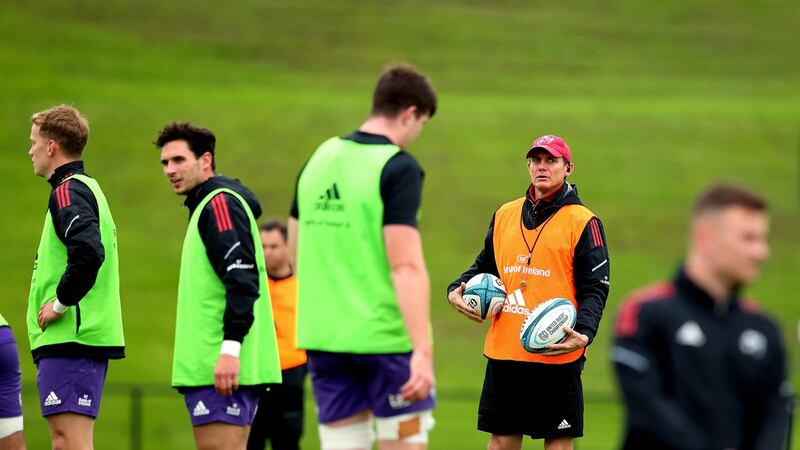 Stephen Larkham believes Carbery and Munster are on the cusp of achieving something special. Photograph: Ryan Byrne/Inpho