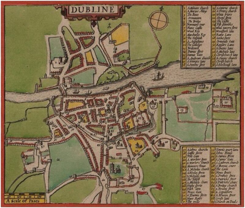 A map of early modern Dublin