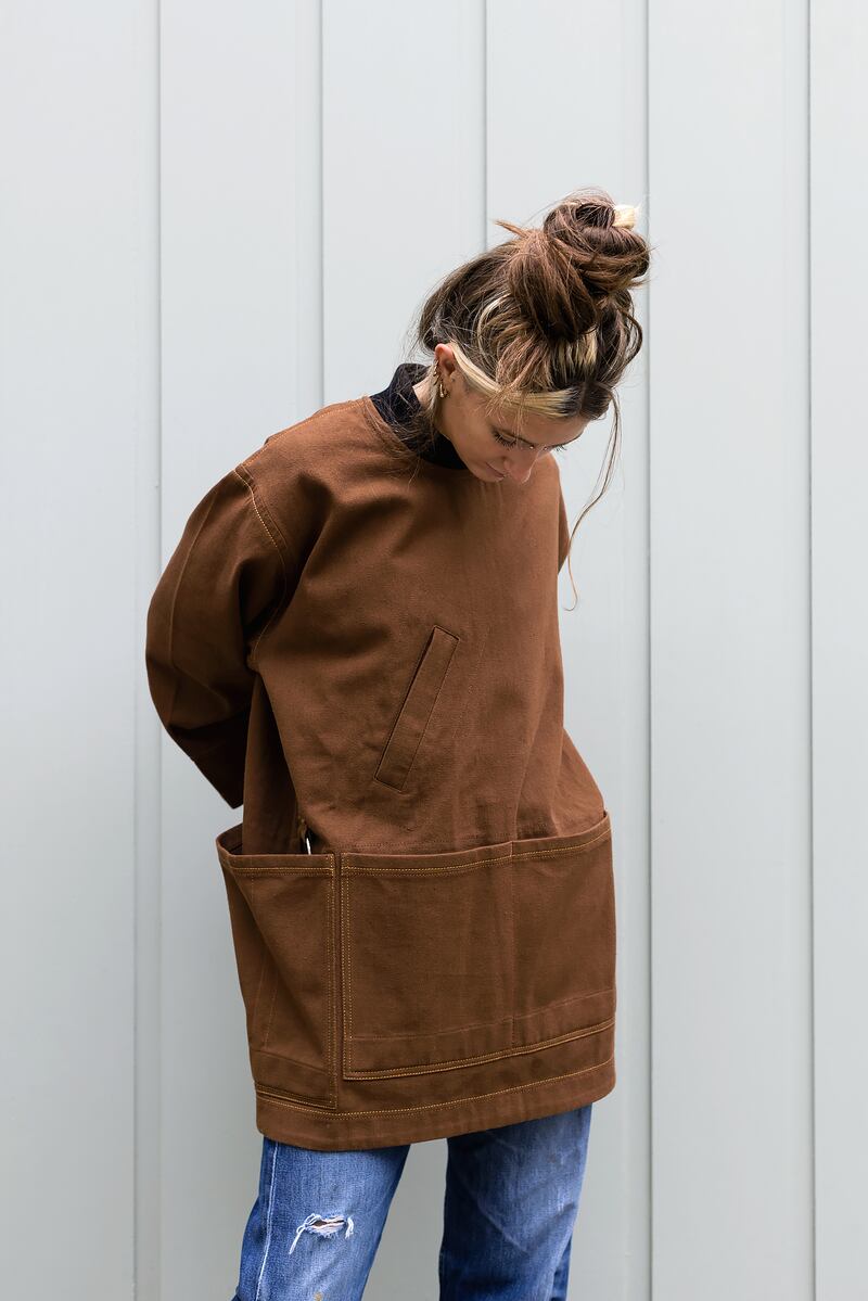 Hardworking 'overalls' or garden smock designed by Dublin-based Abito
