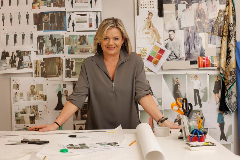 Designer Deborah Veale at work. Photograph: Alan Betson 