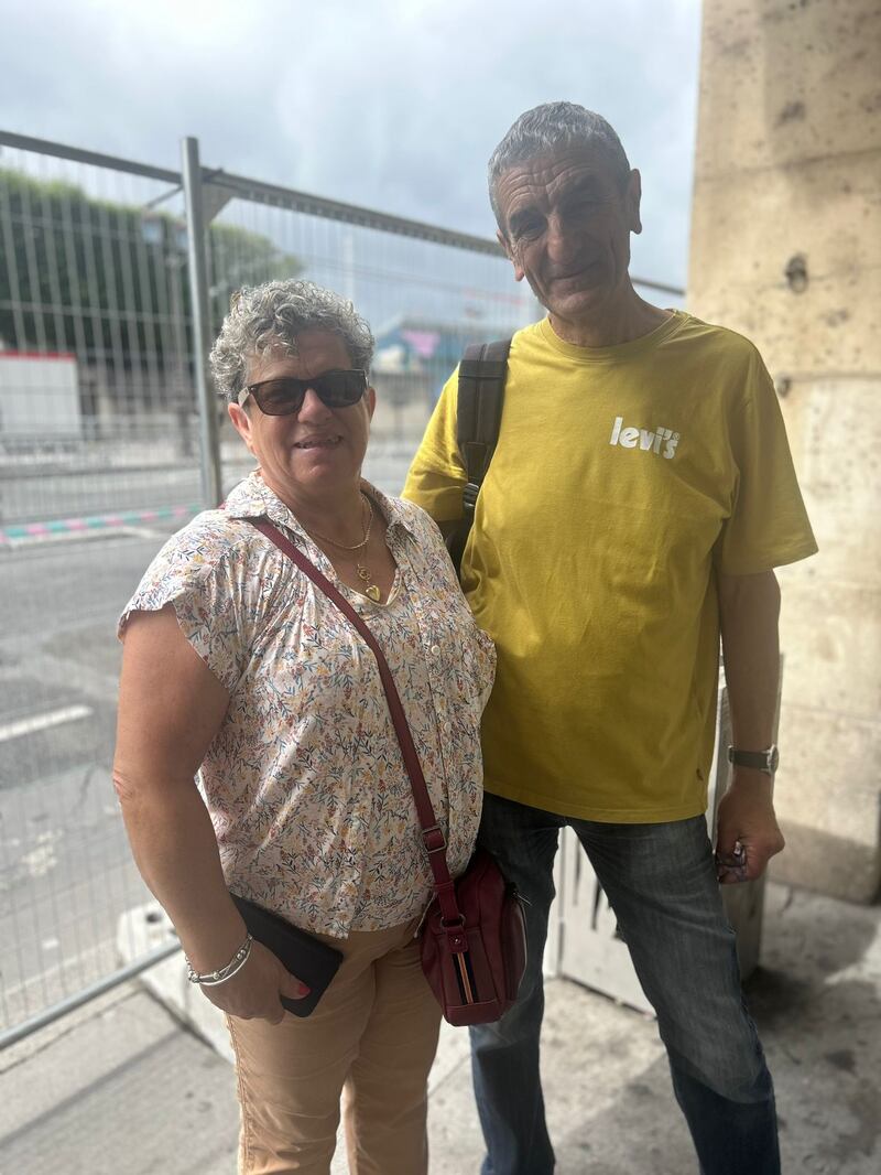 'The Olympics will energise the country,' says Jean Mireille in Paris with his wife, Ruiz, to celebrate their 45th wedding anniversary. Photograph: Sharon Gaffney