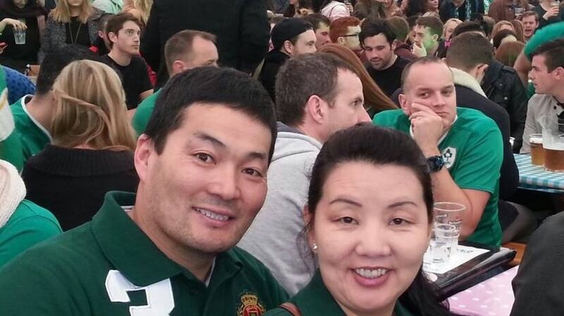 Ulambayar Surenkhor and his late wife Urantsetseg Tserendorj. Photograph: Facebook