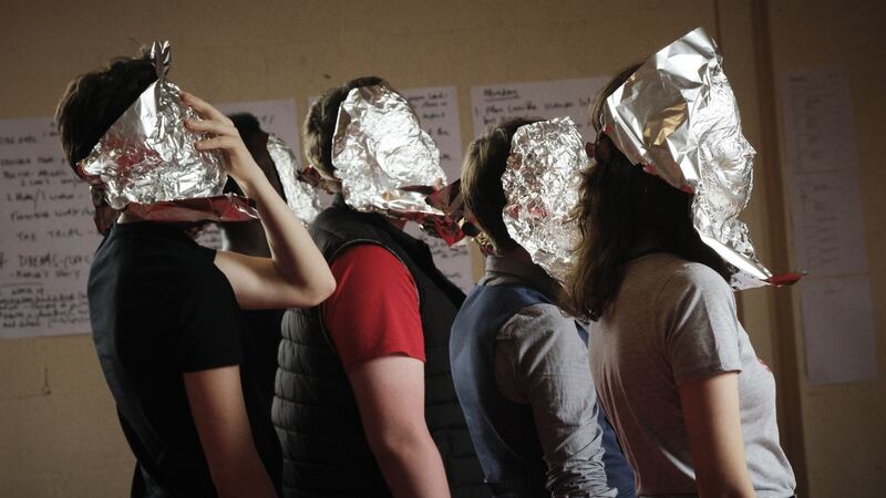 Rehearsal of The Sleepwalkers. Photograph: Ros Kavanagh