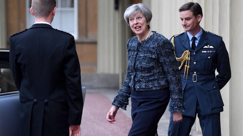 British prime minister Theresa May leaves Buckingham Palace for Downing Street after an audience with the queen on May 3rd. Photograph: Victoria Jones/ PA Pool/Getty