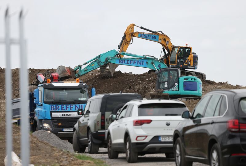 Dublin City Council has started clearing Dublin largest illegal landfill between Belcamp Gardens and Moatview Court in Darndale. Photograph: Bryan O’Brien