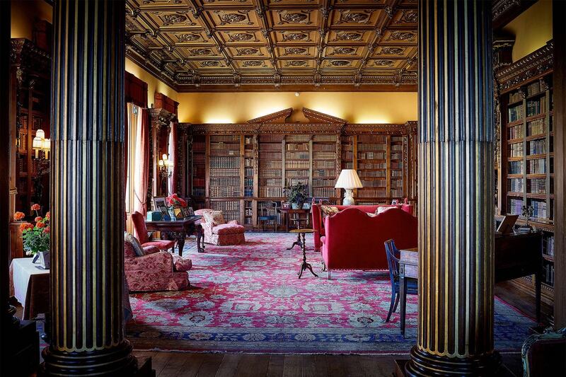 Downtown Abbey on Airbnb: the library at Highclere Castle, in Hampshire, in southern England