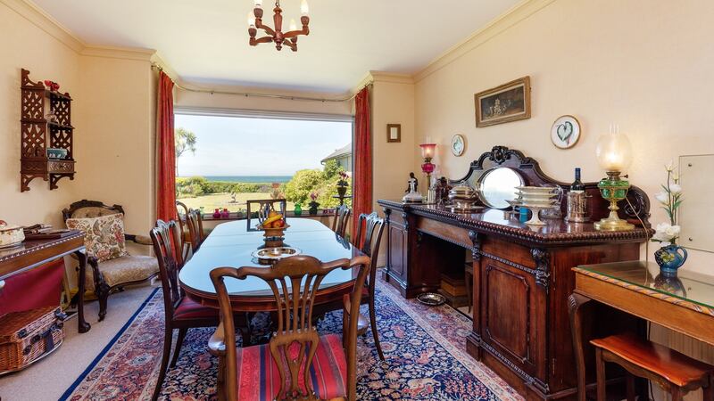Dining room  with picture window