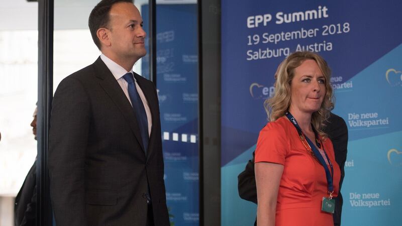 Taoiseach   Leo Varadkar arrives for an European People’s Party (EPP) leaders meeting in Salzburg on Thursday. Photograph: Andreas  Schaad/EPA
