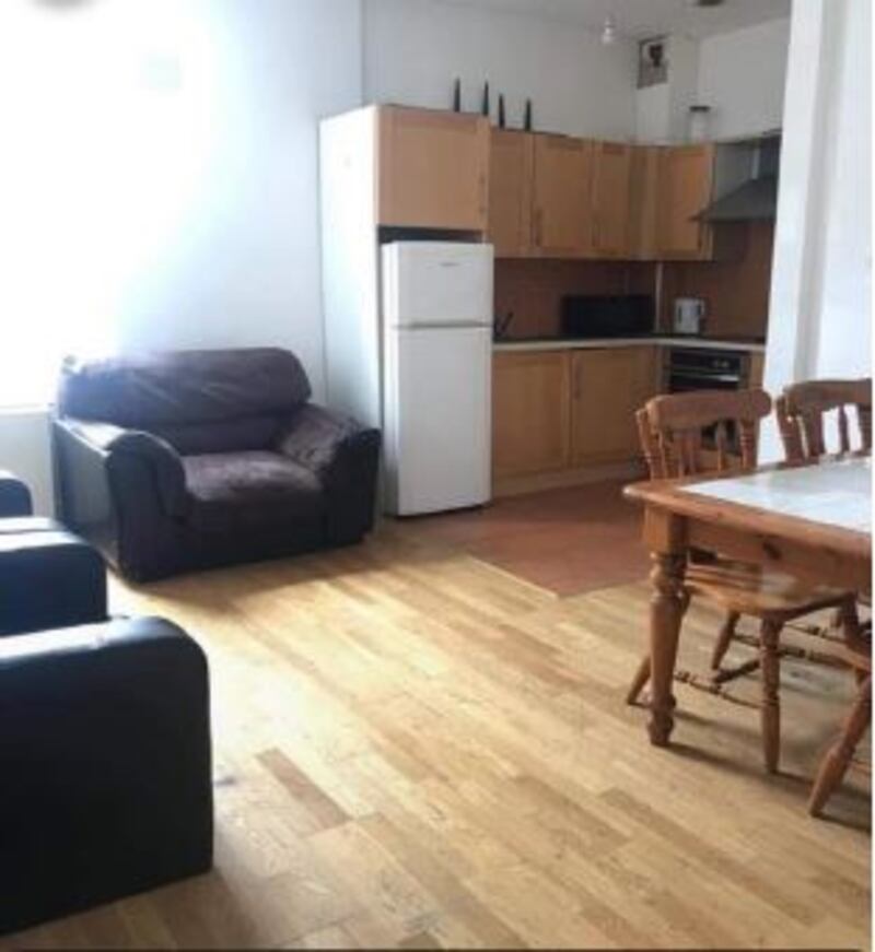 There were eight people sharing one kitchen on the ground floor of the three-storey building on Bolton Street in Dublin 1. Photograph: Julia Langneck